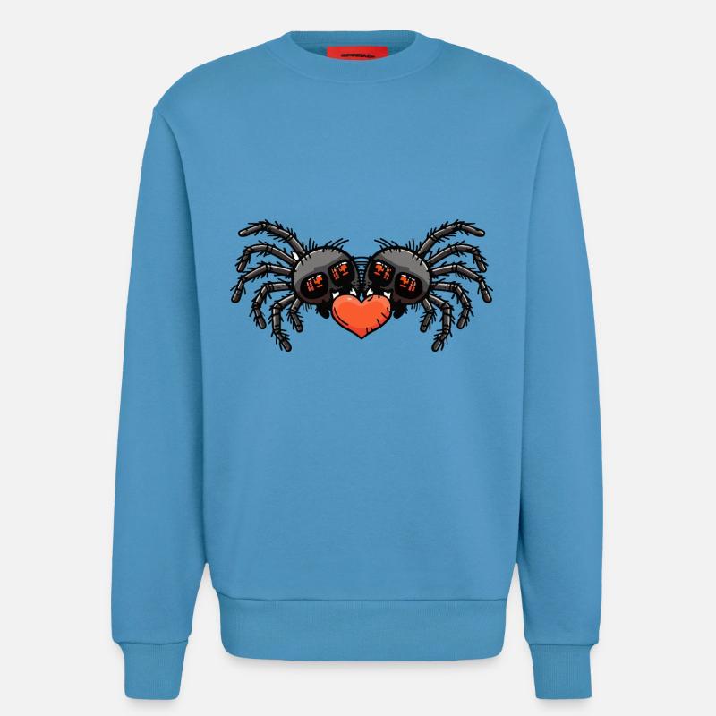 Tarantula Spinne Paar Herz - Sweatshirt - made by SPREAD - Sol Blue