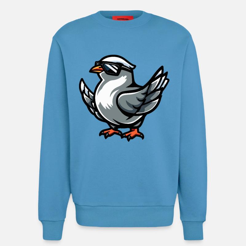 Taube Vogel Cool Comic - Sweatshirt - made by SPREAD  -  Sol Blue