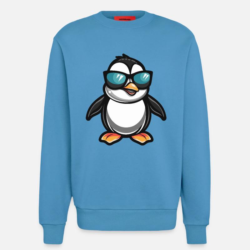 Pinguin Cool Comic - Sweatshirt - made by SPREAD  -  Sol Blue