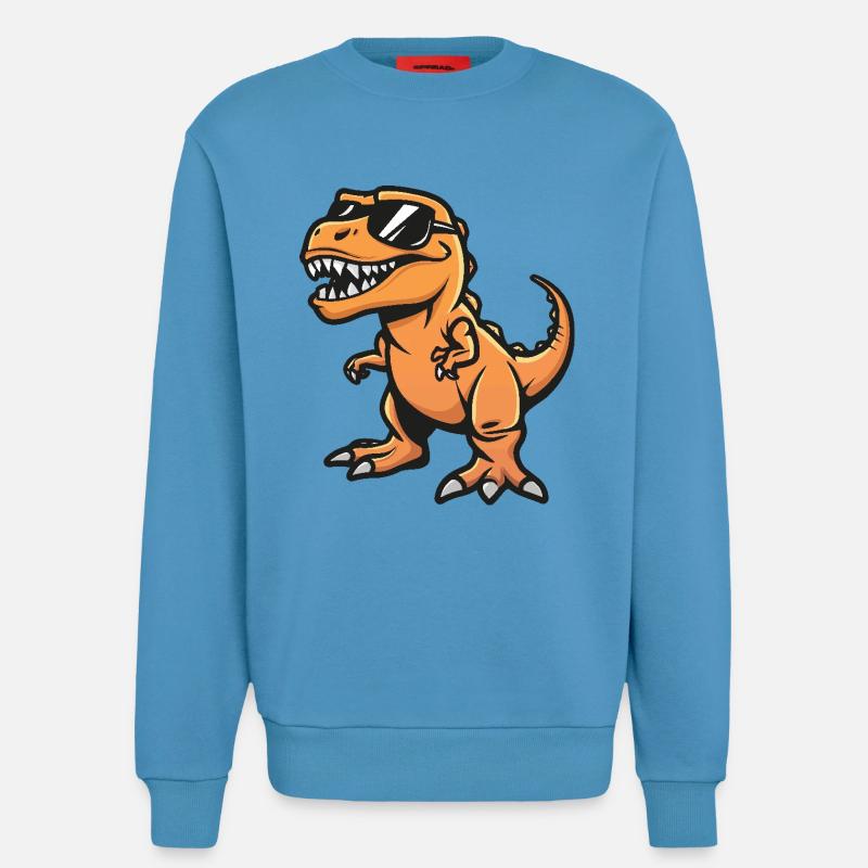 Dinosaur T-Rex Cool Comic - Sweatshirt - made by SPREAD  -  Sol Blue