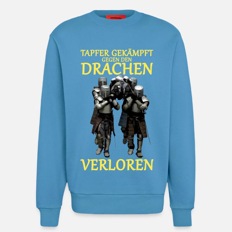 Tapferer Kampf gegen Drachen - Sweatshirt - made by SPREAD  -  Sol Blue