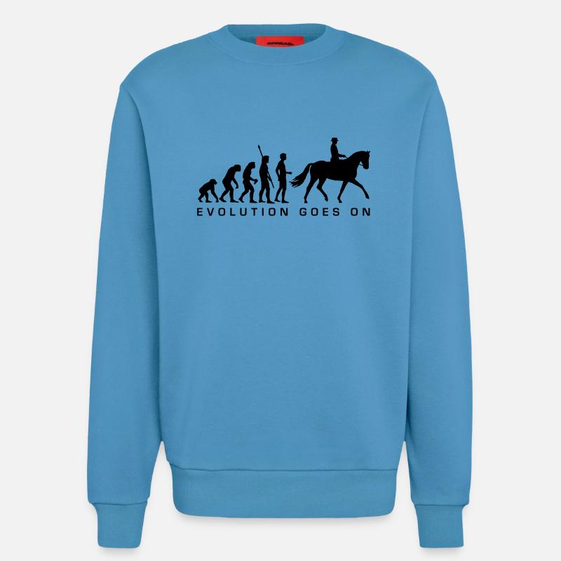 evolution_reiter_b - Sweatshirt - made by SPREAD  -  Sol Blue