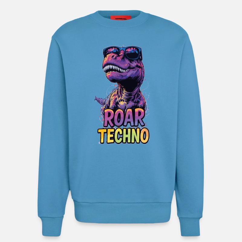 T-Rex - Roar TECHNO - Sweatshirt - made by SPREAD  -  Sol Blue