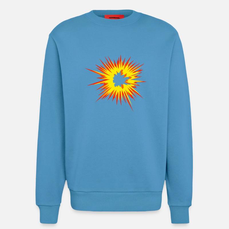 Explosion Star Flame - Sweatshirt - made by SPREAD  -  Sol Blue
