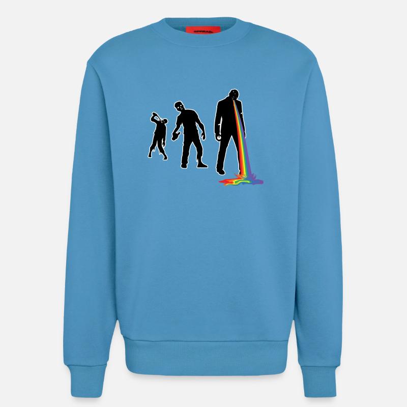 walking drunken rainbow - Sweatshirt - made by SPREAD - Sol Blue