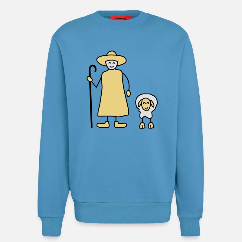 schaefer schafe tier beruf - Sweatshirt - made by SPREAD  -  Sol Blue