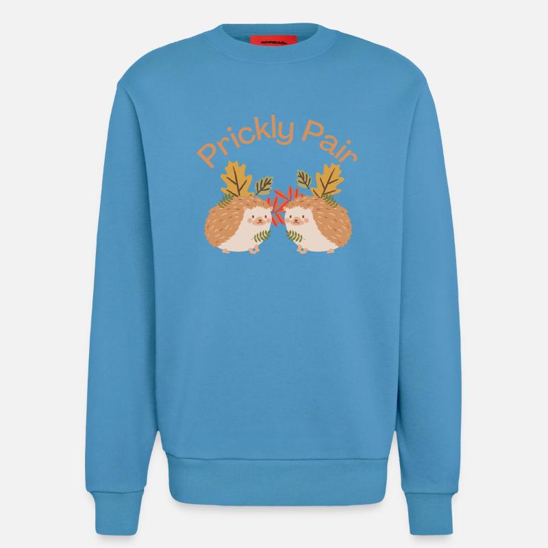 Prickly Pair - Hedgehog Lovers - Sweatshirt - made by SPREAD - Sol Blue