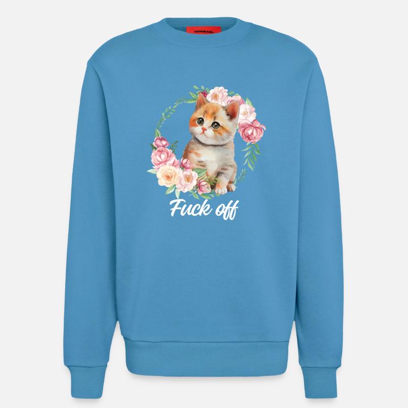 Süßes genervtes Kätzchen - Sweatshirt - made by SPREAD  -  Sol Blue