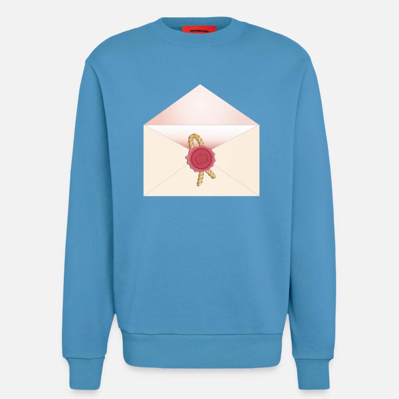 opened envelope with seal - Sweatshirt - made by SPREAD  -  Sol Blue