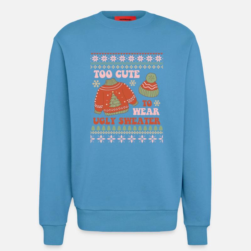 Pull de Noël moche - Sweat bio décontracté fabriqué en UE -  Sol Blue