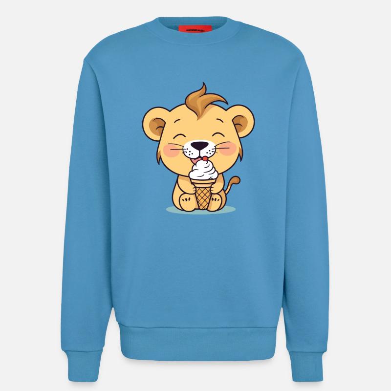 Löwe isst eis - Sweatshirt - made by SPREAD  -  Sol Blue