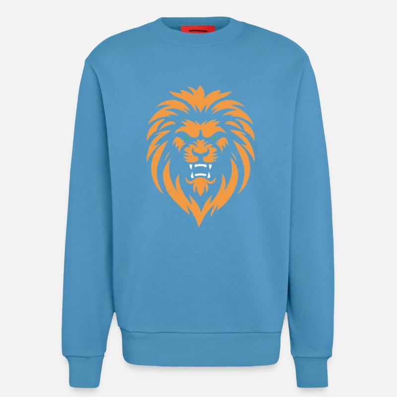 Wütender Löwe - Sweatshirt - made by SPREAD  -  Sol Blue