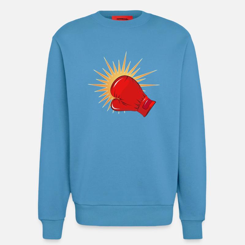 Roter Boxhandschuh mit Schlag-Effekt - Sweatshirt - made by SPREAD  -  Sol Blue