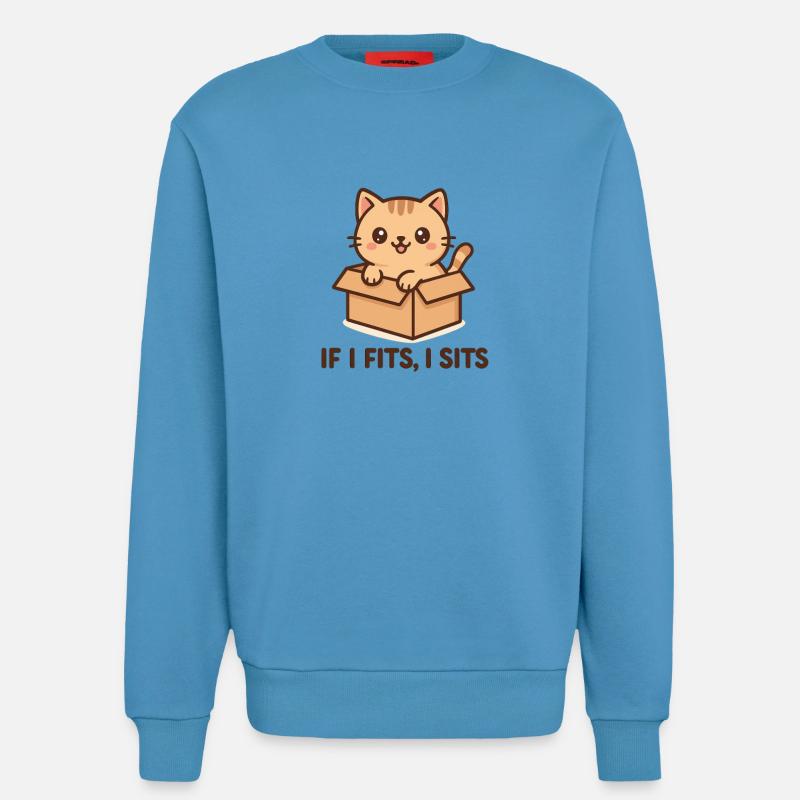 Kätzchen im Paket mit Spruch - Sweatshirt - made by SPREAD - Sol Blue