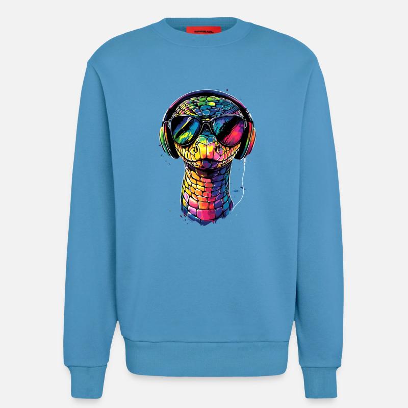snake, python, cobra, rattlesnake, snakes - Sweatshirt - made by SPREAD  -  Sol Blue