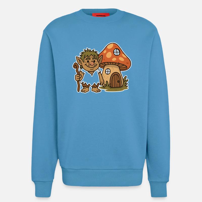 Waldtroll am Pilzhäuschen - Sweatshirt - made by SPREAD - Sol Blue