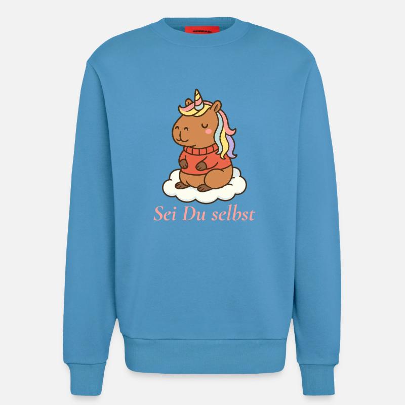 Sei Du selbst – Capybara Einhorn 🌈 - Sweatshirt - made by SPREAD - Sol Blue