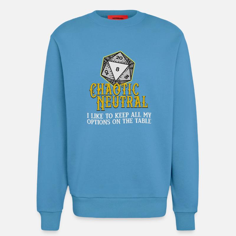 Chaotisch Neutral D20 - Sweatshirt - made by SPREAD  -  Sol Blue
