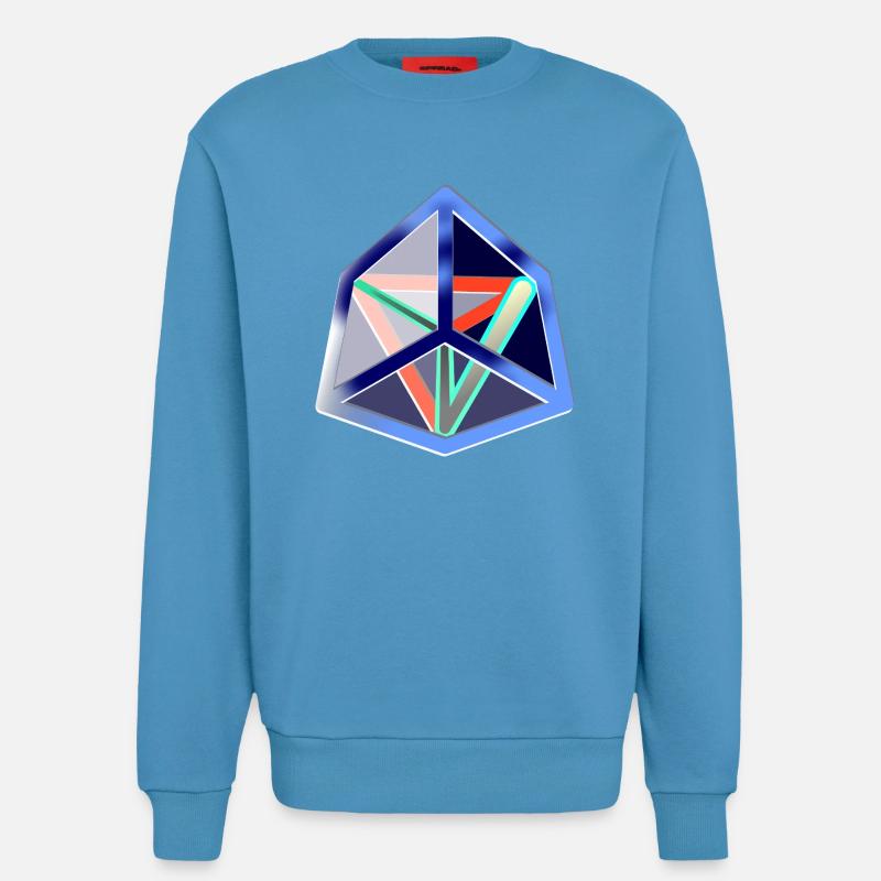 Geometrischer Move (Icy Cube) - Sweatshirt - made by SPREAD  -  Sol Blue