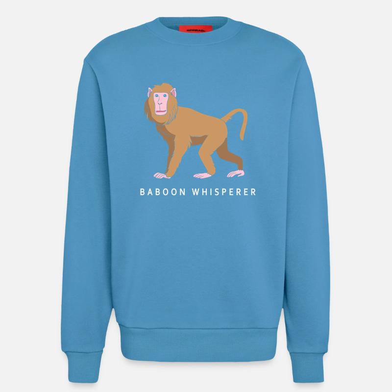 Baboon Baboon Primate Monkey Monkey - Sweatshirt - made by SPREAD  -  Sol Blue