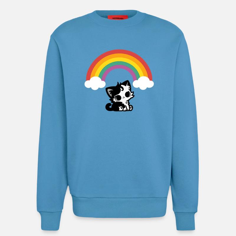 Goth Katze unterm Regenbogen Motiv - Sweatshirt - made by SPREAD  -  Sol Blue