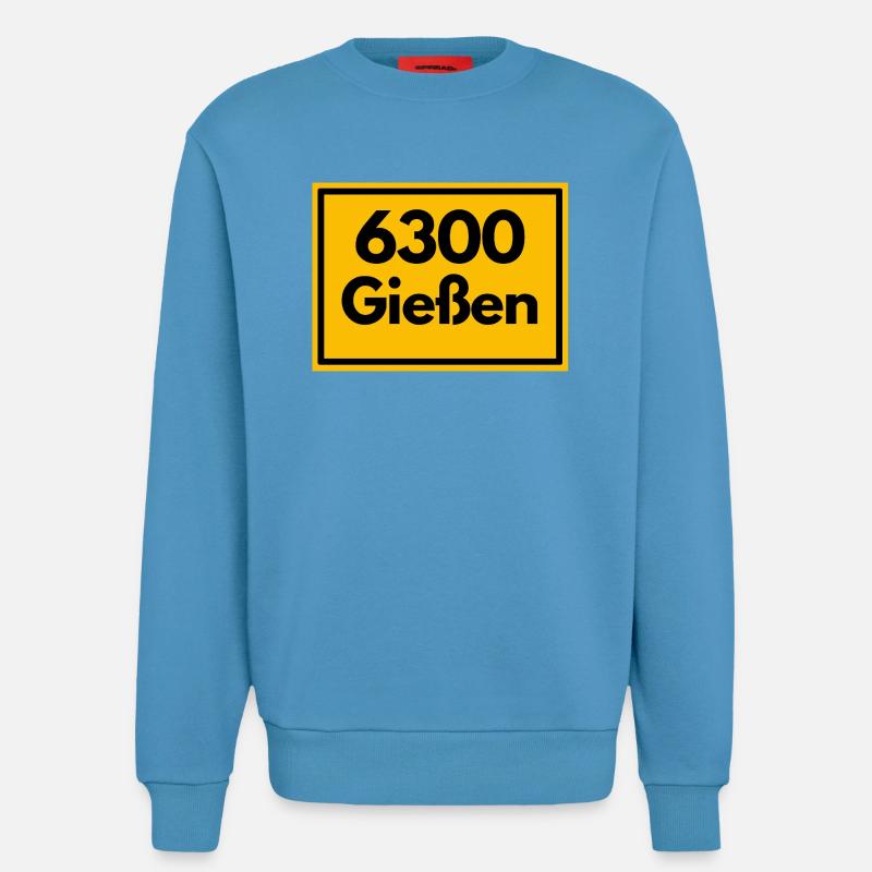ANCIEN CODE POSTAL RETRO 6300 GIESSEN - Sweat bio décontracté fabriqué en UE -  Sol Blue