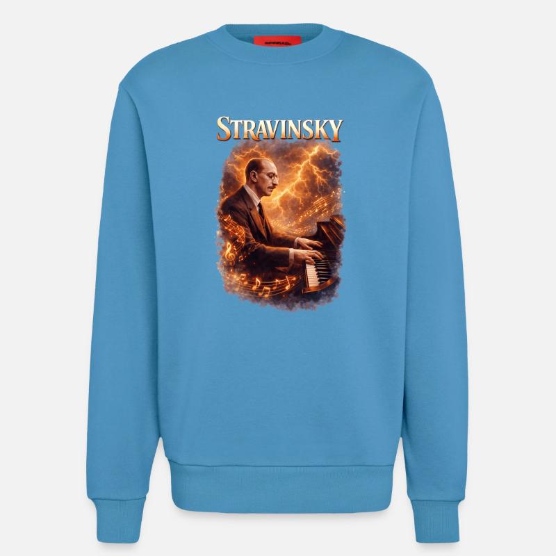 Stravinsky Klavierfeuer - Sweatshirt - made by SPREAD  -  Sol Blue