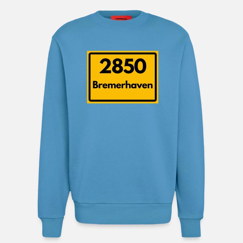 OLD POSTCODE POSTCODE RETRO 2850 BREMERHAVEN - Sweatshirt - made by SPREAD - Sol Blue