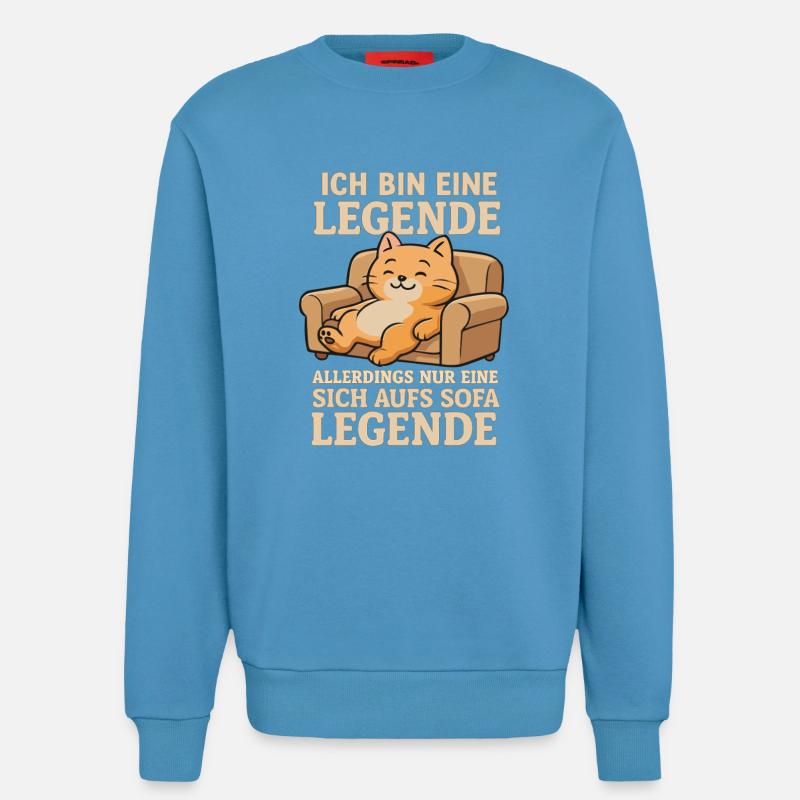 Sarcasm Cat Saying Sofa Legend - Sweatshirt - made by SPREAD  -  Sol Blue