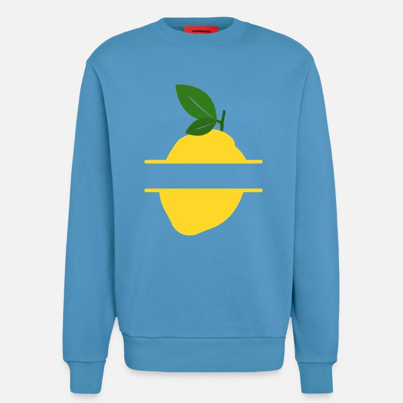 Lemon Split Frame - Sweatshirt - made by SPREAD  -  Sol Blue