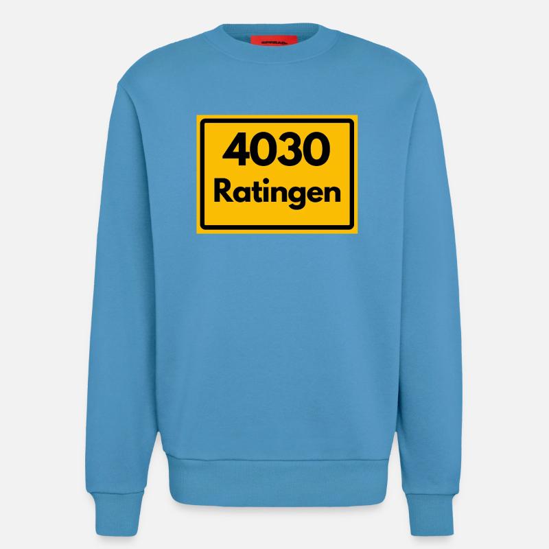 ANCIEN CODE POSTAL RÉTRO 4030 RATINGEN - Sweat bio décontracté fabriqué en UE - Sol Blue