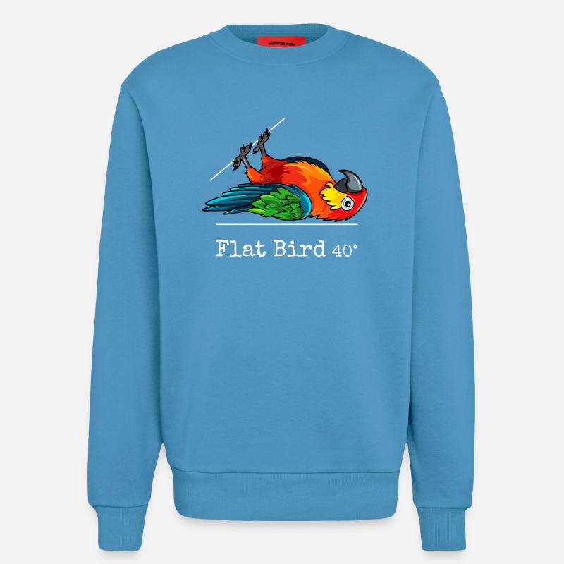 Flat Bird at 40 degrees - Sweatshirt - made by SPREAD  -  Sol Blue