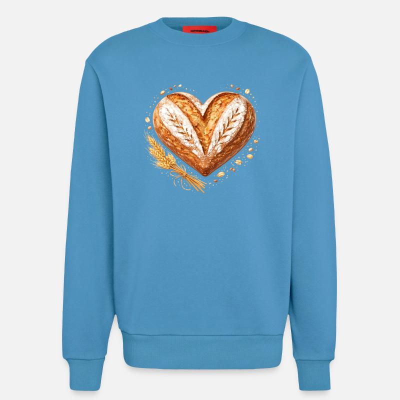 Herz Brot Backen Sauerteig Bäcker Design  - Sweatshirt - made by SPREAD  -  Sol Blue