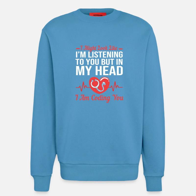 Medizin Programmierer Medizinischer Coder - Sweatshirt - made by SPREAD  -  Sol Blue