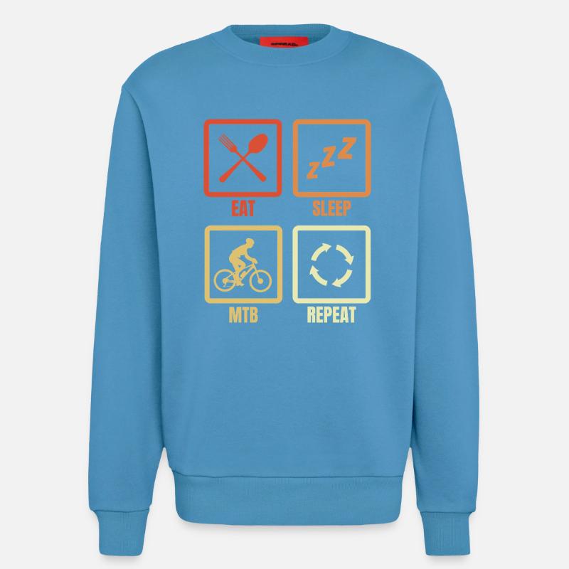 Eat Sleep MTB Repeat - Sweatshirt - made by SPREAD  -  Sol Blue