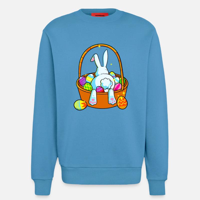 Pastel Easter Bunny in Basket - Sweatshirt - made by SPREAD - Sol Blue