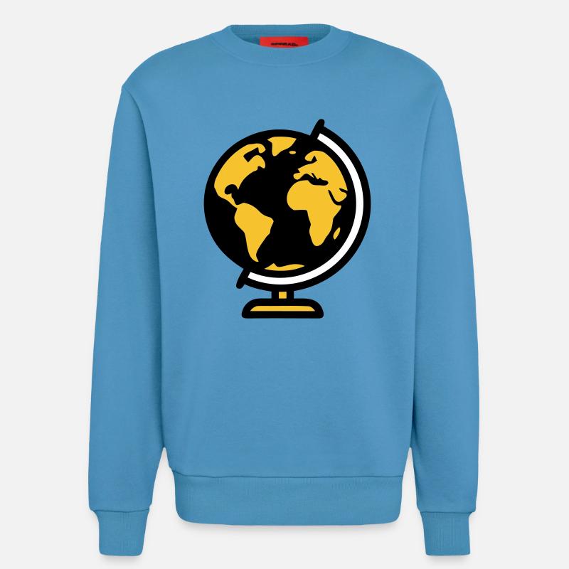 Globus Weltkugel Erde Schule - Sweatshirt - made by SPREAD  -  Sol Blue