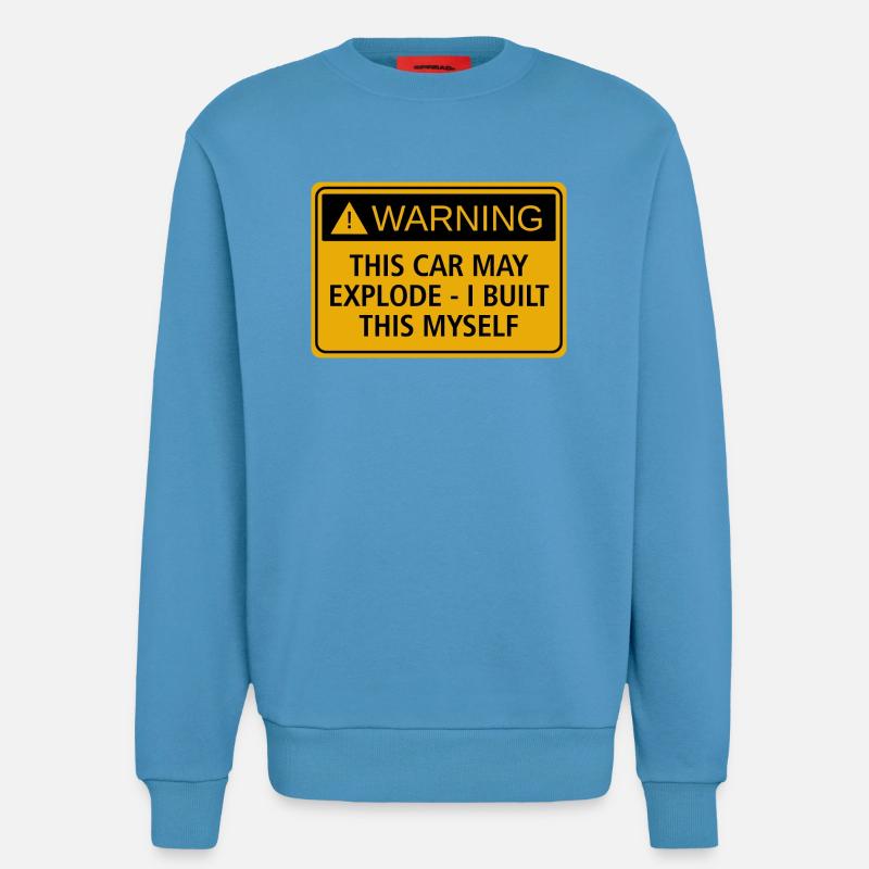 JDM sticker - this car may explode - Sweatshirt - made by SPREAD  -  Sol Blue