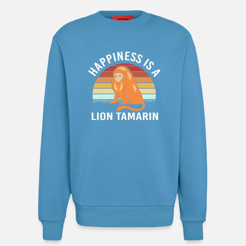 Tamarin Monkey - Sweatshirt - made by SPREAD  -  Sol Blue