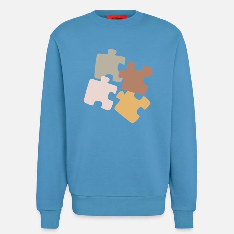 Puzzle Patchwork Vielfalt - Sweatshirt - made by SPREAD - Sol Blue