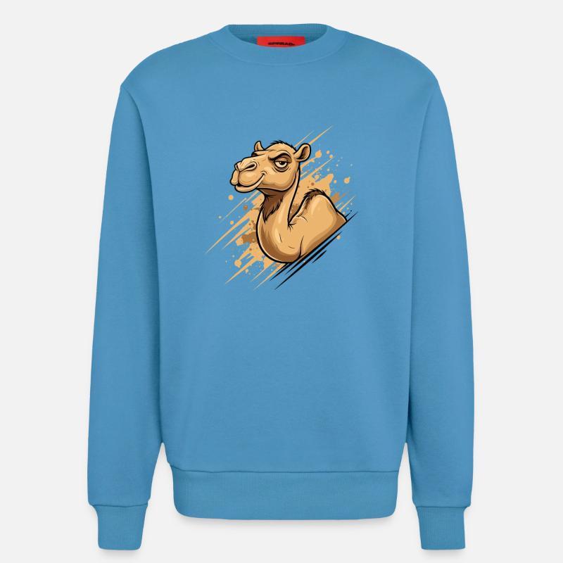 Kamel Karikatur Spritz-Splash - Sweatshirt - made by SPREAD - Sol Blue