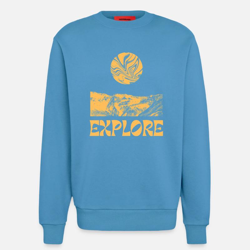 Entdecken Sie die Mountains Sun - Sweatshirt - made by SPREAD  -  Sol Blue