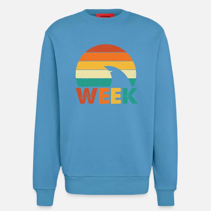 Minimal Shark Week Ocean Marine Style - Sweatshirt - made by SPREAD  -  Sol Blue