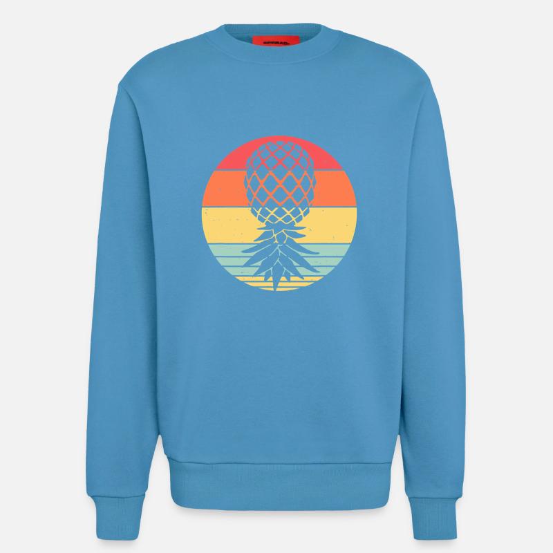 Sunset Pineapple Circle - Sweatshirt - made by SPREAD  -  Sol Blue