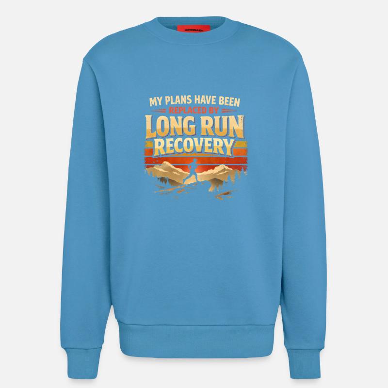 Pläne gestrichen | Long Run Erholung - Sweatshirt - made by SPREAD - Sol Blue
