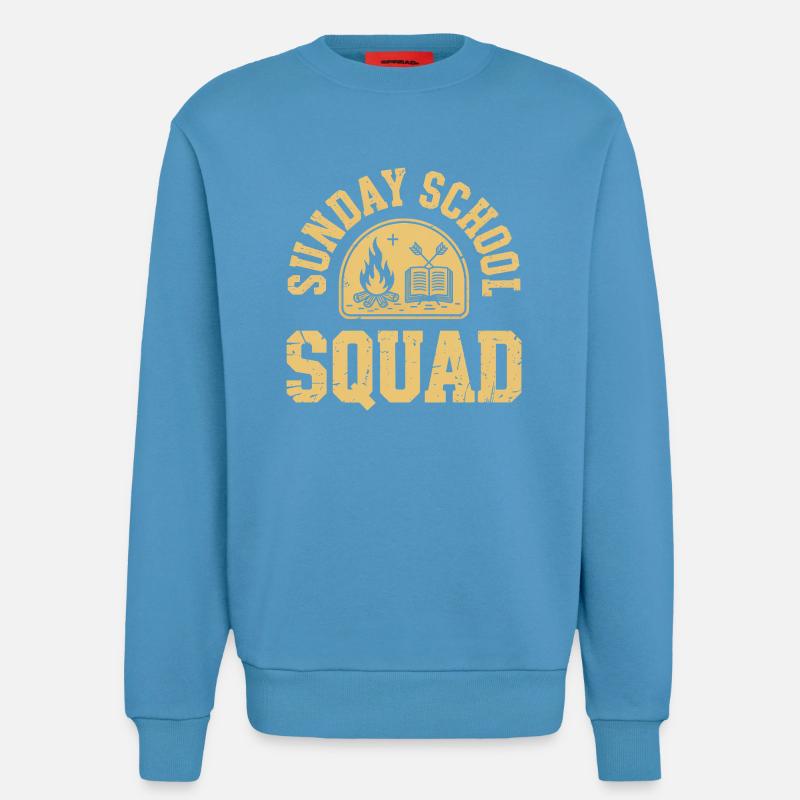 Équipe d’école du dimanche - Sweat bio décontracté fabriqué en UE -  Sol Blue