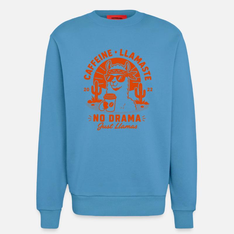 No Prob Llama Chill Spruch - Sweatshirt - made by SPREAD  -  Sol Blue
