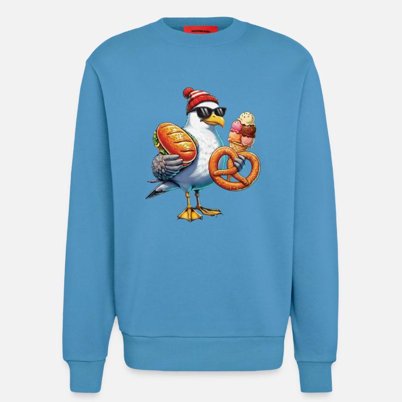 Möwe Brezel Eiscreme - Sweatshirt - made by SPREAD  -  Sol Blue