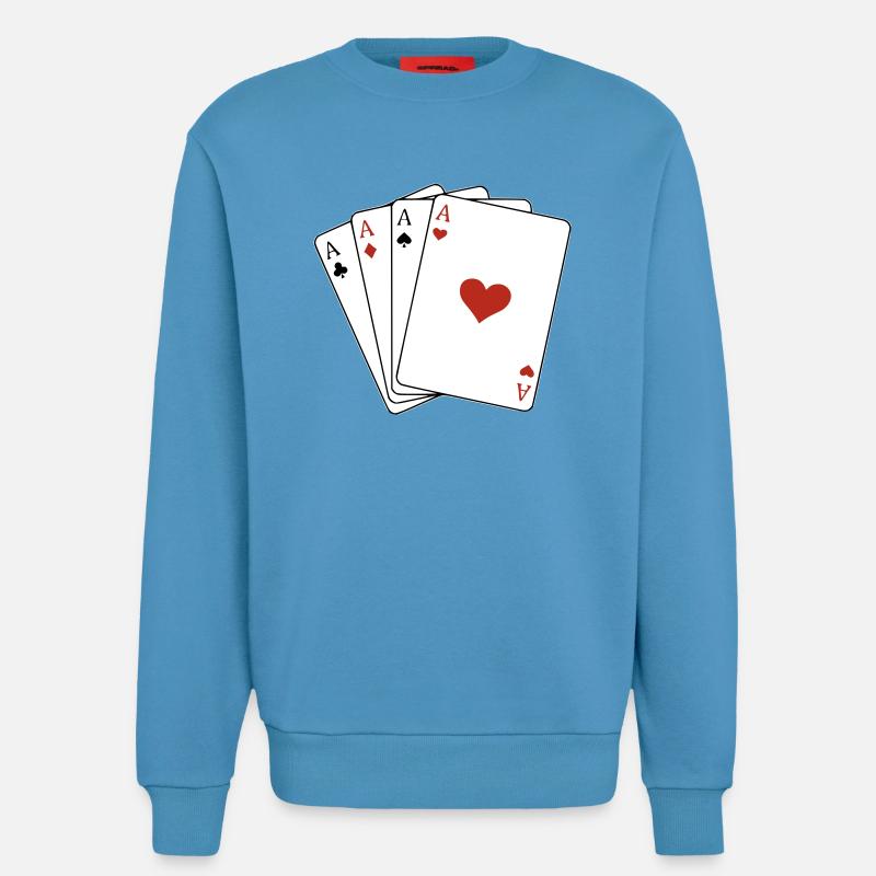 carré d'as - Sweatshirt - made by SPREAD  -  Sol Blue