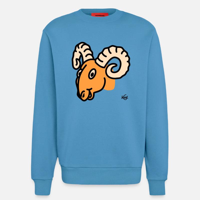 Ariès grand - Sweat bio décontracté fabriqué en UE -  Sol Blue